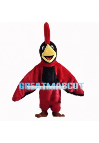Red Eagle With Black Fur On Chest Mascot Costume