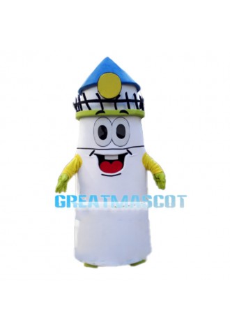 White Tall Tower Mascot Costume