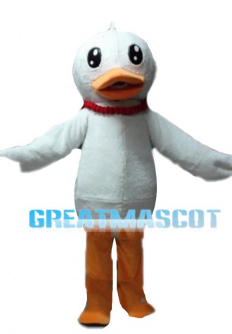 Long-legged Duck With Red Necklace Mascot Costume