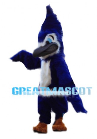 Long Fur Eagle With Blue Eyes Mascot Costume