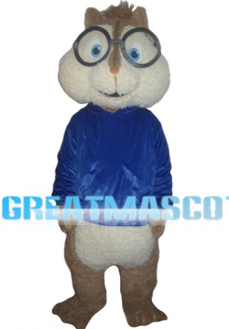 Smart Chipmunk Simon Mascot Costume