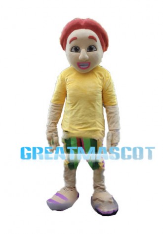 Strange Man With Pink Lips Mascot Costume