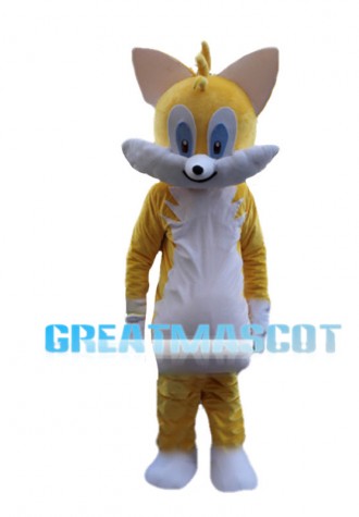 Well-disposed Yellow Cat Mascot Costume