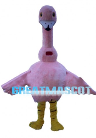 Small Pink Ostrich Mascot Costume