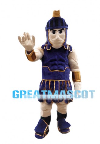 Polite Muscular Soldier Mascot Costume