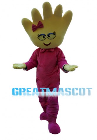 Masseur With Palm Shaped Head Mascot Costume