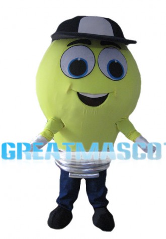 Yellow Light Bulb Mascot Costume