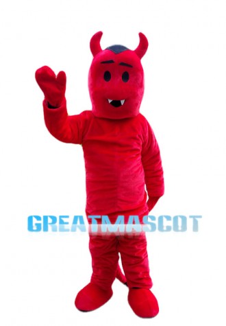 Cartoon Red Devil Mascot Costume