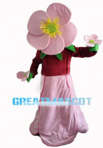 Pink Flower Mascot Costume