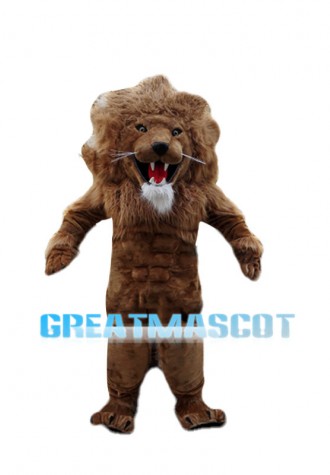 Howling Power Lion Long Plush Mascot Costume