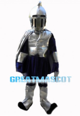 Silver Knight Armor Mascot Costume 