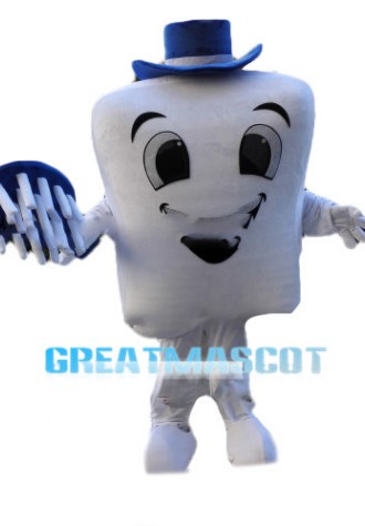 Adult Cartoon Tooth And Toothbrush Mascot Costume