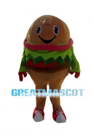Lovely Cartoon Hamburger Mascot Costume 