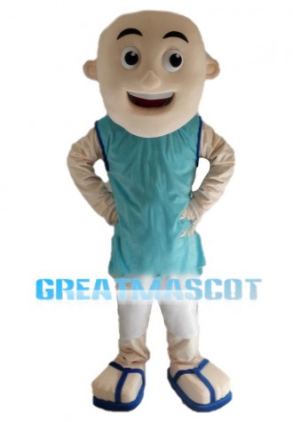 Bald Man Mascot Costume 