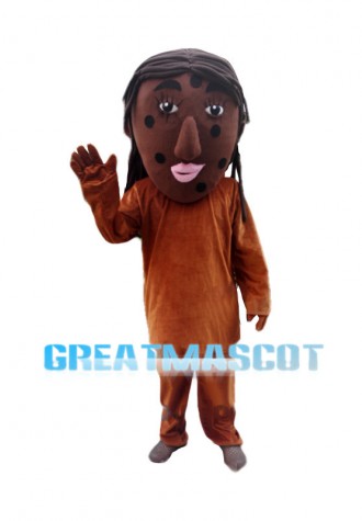 African Girl Mascot Costume 
