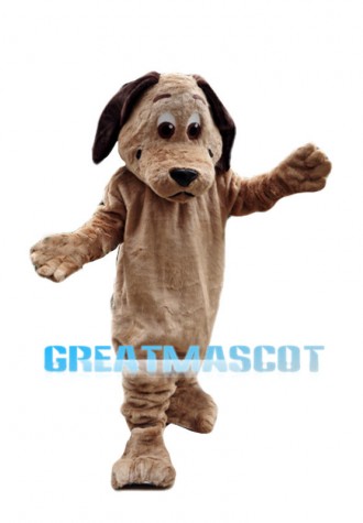 Clever Golden Dog Mascot Costume