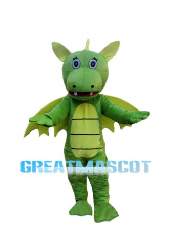 Novel Green Flying Hippo Mascot Costume 