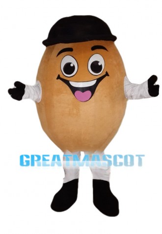 Happy Cartoon Egg Mascot Costume 