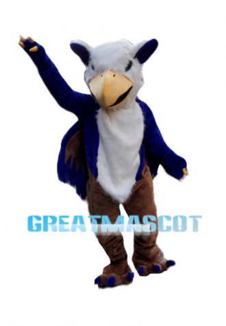 Mythical Eagle Monster Griffin Blue Mascot Costume