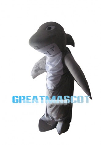 Grey Shark Mascot Costume