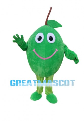Cartoon Green Pear Mascot Costume 