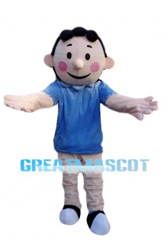 Shy Boy Mascot Costume 