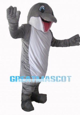 Cheerful Dolphin Mascot Costume 