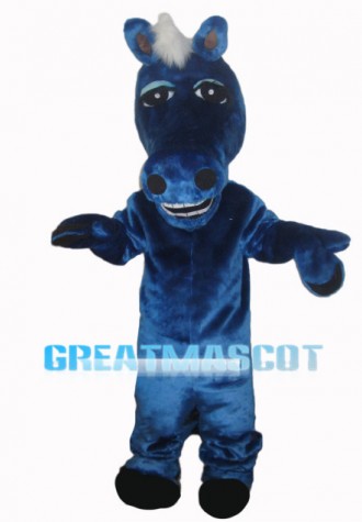 Royal Blue Horse Mascot Costume 