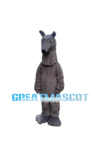 Grey Greyhound Dog Thin Dog Mascot Costume 
