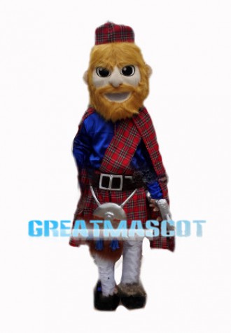 Cheering Scottish Man Mascot Costume 