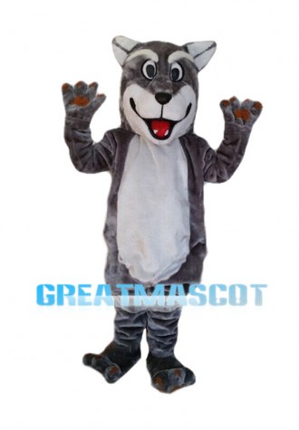 Grey Mountain Lion Animal Mascot Costume 