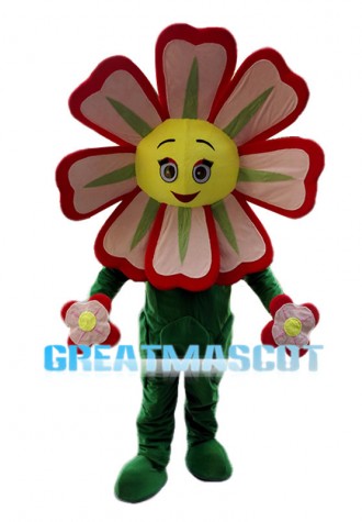 Cartoon Little Red Flower Mascot Costume 