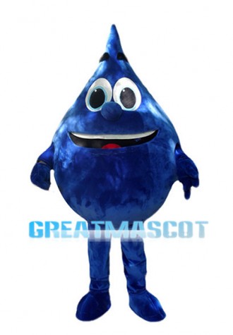 Huge Cartoon Blue Water Drop Mascot Costume 