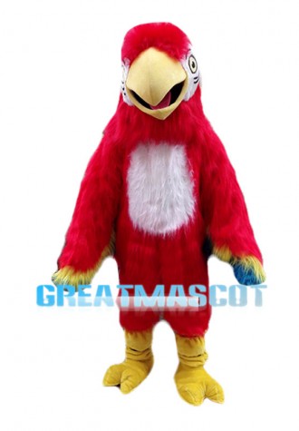Scarlet Macaw Long Fur Mascot Costume 
