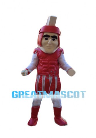 Red Spartan Warrior Mascot Costume 