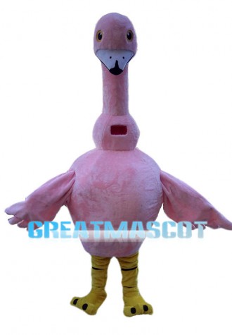 Graceful Pink Flamingo Mascot Costume 