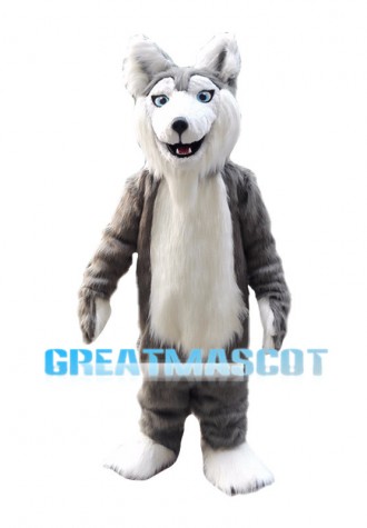 Almost Real Husky Dog Mascot Costume