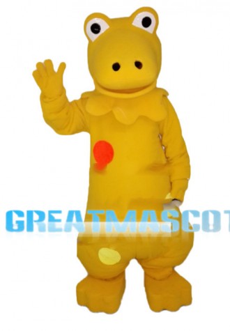 Golden Frog Mascot Costume 