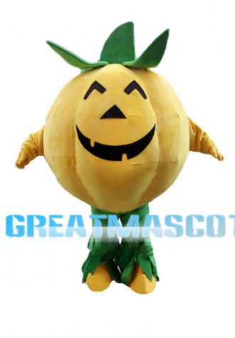 Halloween Yellow Pumpkin Mascot Costume 