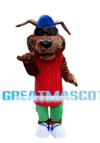 Cool Golden Dog Mascot Costume 