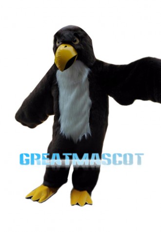 Black Hawk Long Wool Mascot Costume 