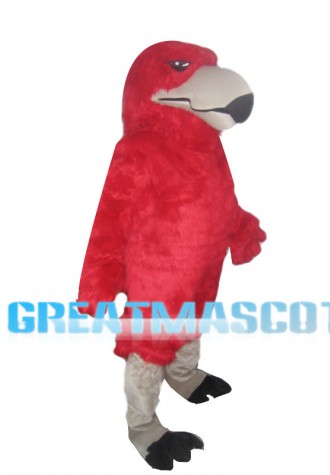Flamingo Long Fur Mascot Costume 