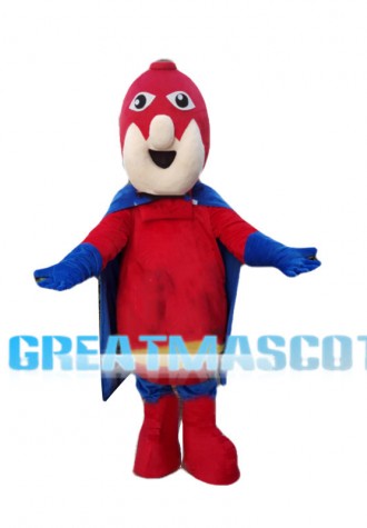 Red Mask Man Mascot Costume 
