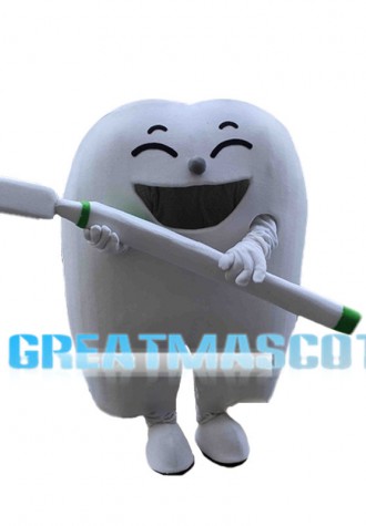 Huge Smiling Tooth & Toothbrush Mascot Costume 