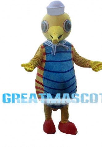 Cartoon Seahorse Sailor Mascot Costume 