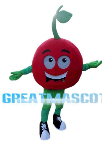 Male Cartoon Red Tomato Mascot Costume 