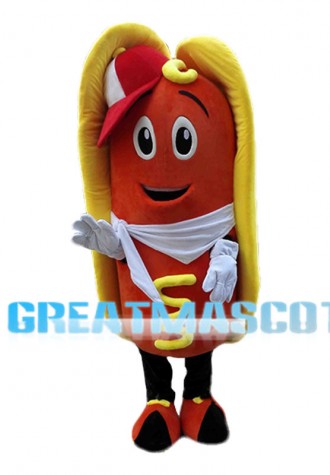 Lightweight Cartoon Hot Dog Mascot Costume 