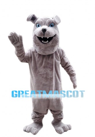 Howling Grey Bulldog Animal Mascot Costume 