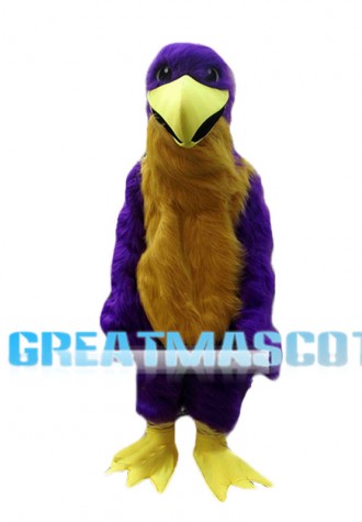 Big Purple Bird Long Fur Mascot Costume 