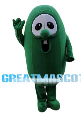 Cheering Cucumber Cartoon Mascot Costume 